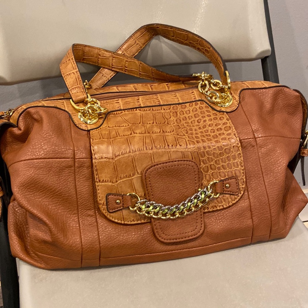 Womens Tan Color Large Purse